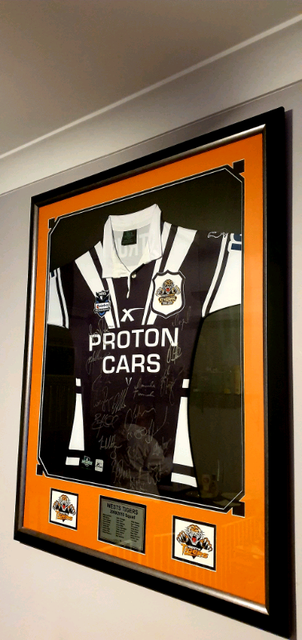 west tigers framed jersey